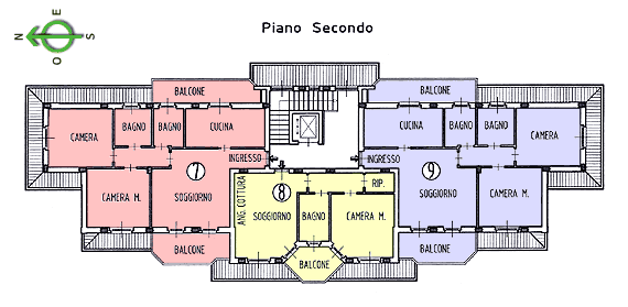 pianta piano secondo - Palazzina A