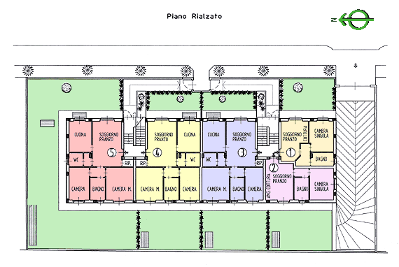 PALAZZINA B - pianta piano rialzato